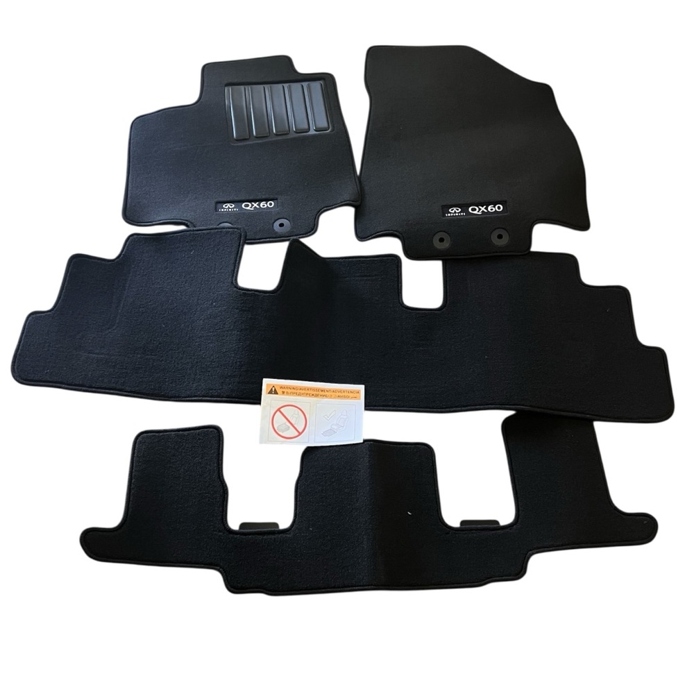 NISSAN Infinit QX60 Complete Carpeted Floor Mat Set 2023-2025 NWT